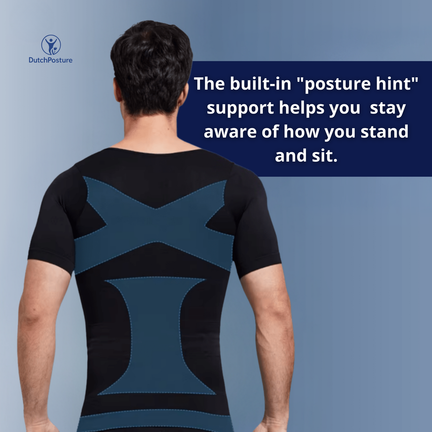 PerfectPosture – Compression T-Shirt – Slim and Confident Posture – Men