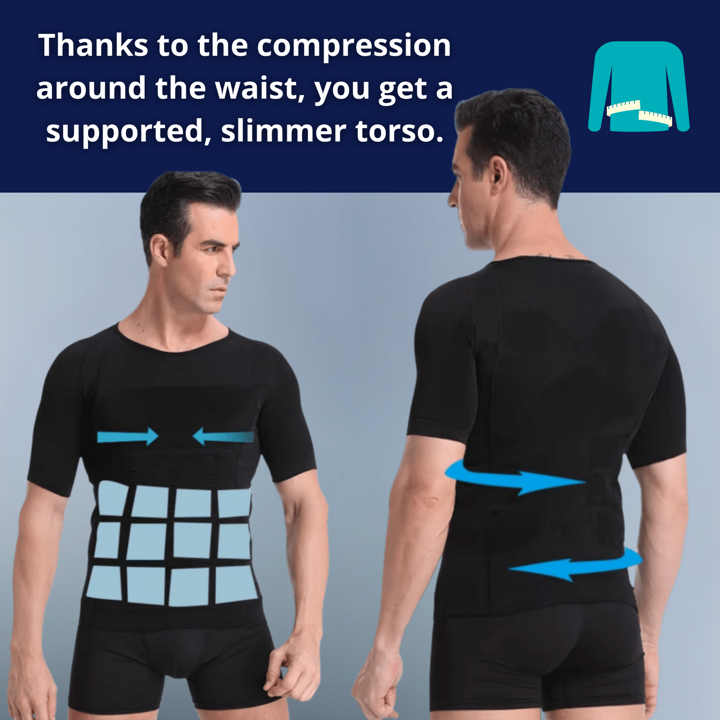 PerfectPosture – Compression T-Shirt – Slim and Confident Posture – Men