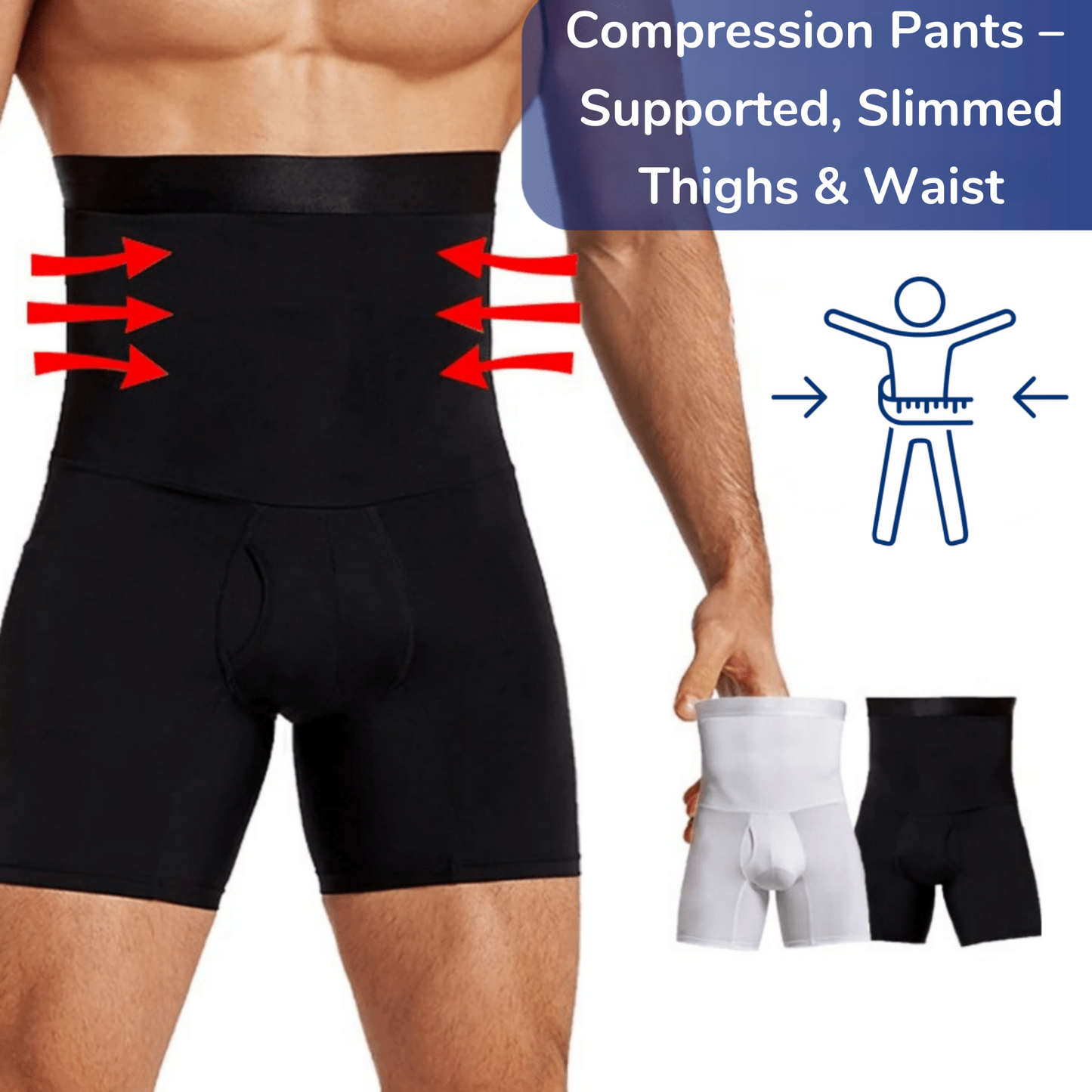 PerfectPosture – Kompressionshose – Oberschenkel- & Rumpfstütze – Herren