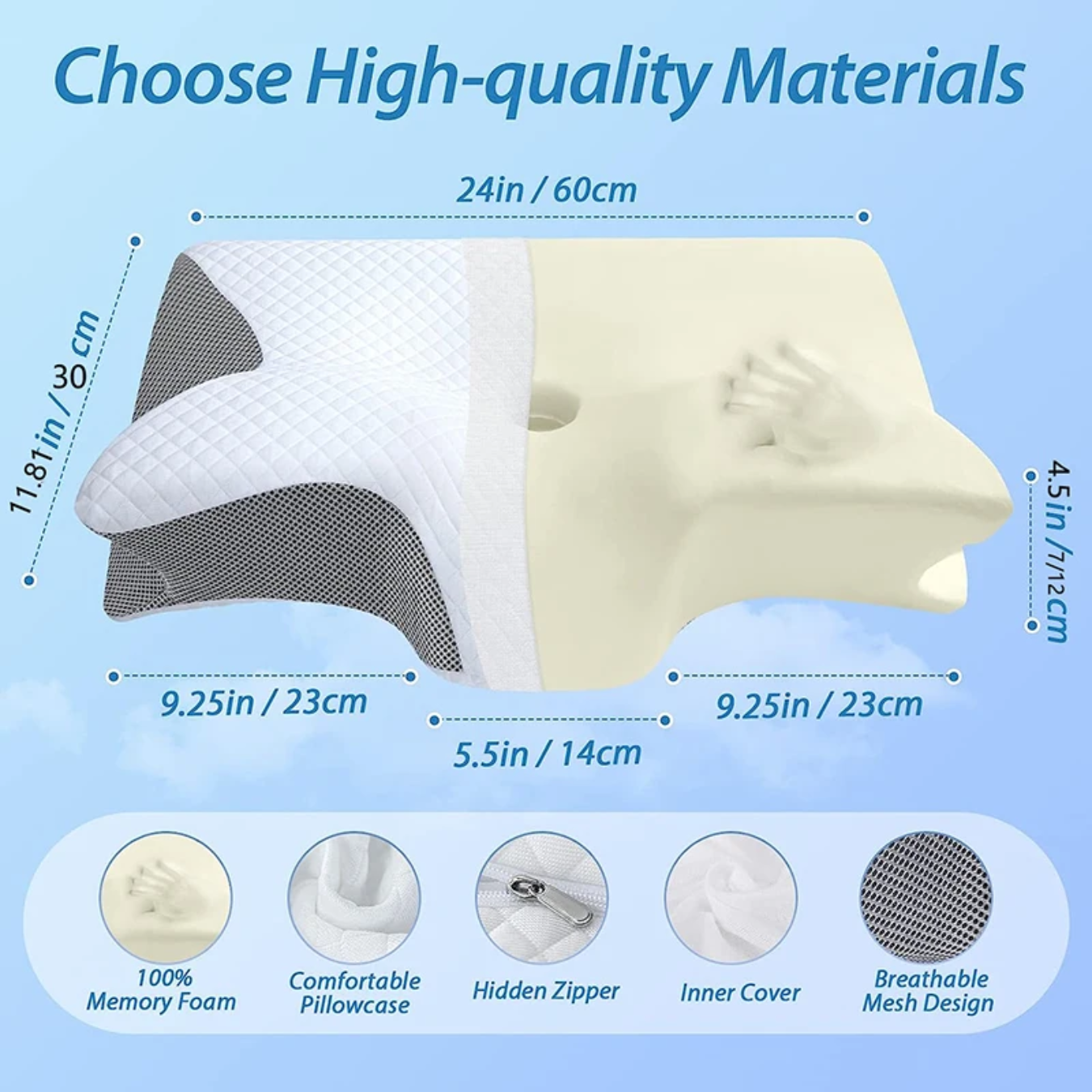 2-in-1 Neck Pillow – Double-Sided Comfort