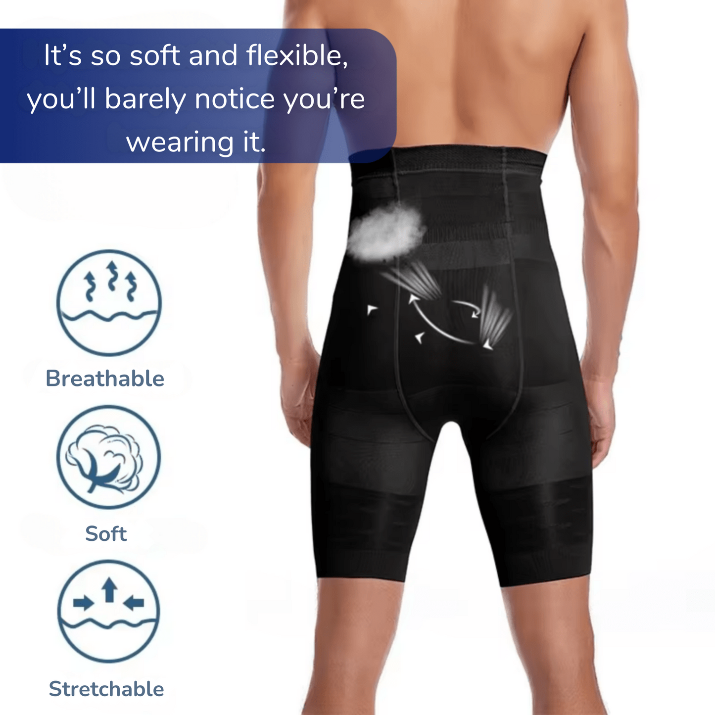 PerfectPosture – Kompressionshose – Oberschenkel- & Rumpfstütze – Herren