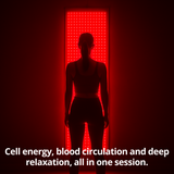 Large infrared therapy mat by DutchPosture. Full body far infrared heat for deep relaxation, muscle recovery and daily wellness.