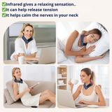 Infrared neck brace for neck pain and stiffness. Discover DutchPosture’s heated neck support with deep infrared warmth for tense muscles and shoulder discomfort. Dutch Posture comfort and daily support. DP