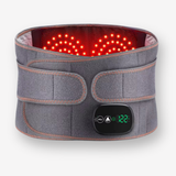 Infrared therapy lower back belt used at home for natural back pain relief. Ideal for herniated disc discomfort, muscle tension, and daily posture support by DutchPosture.