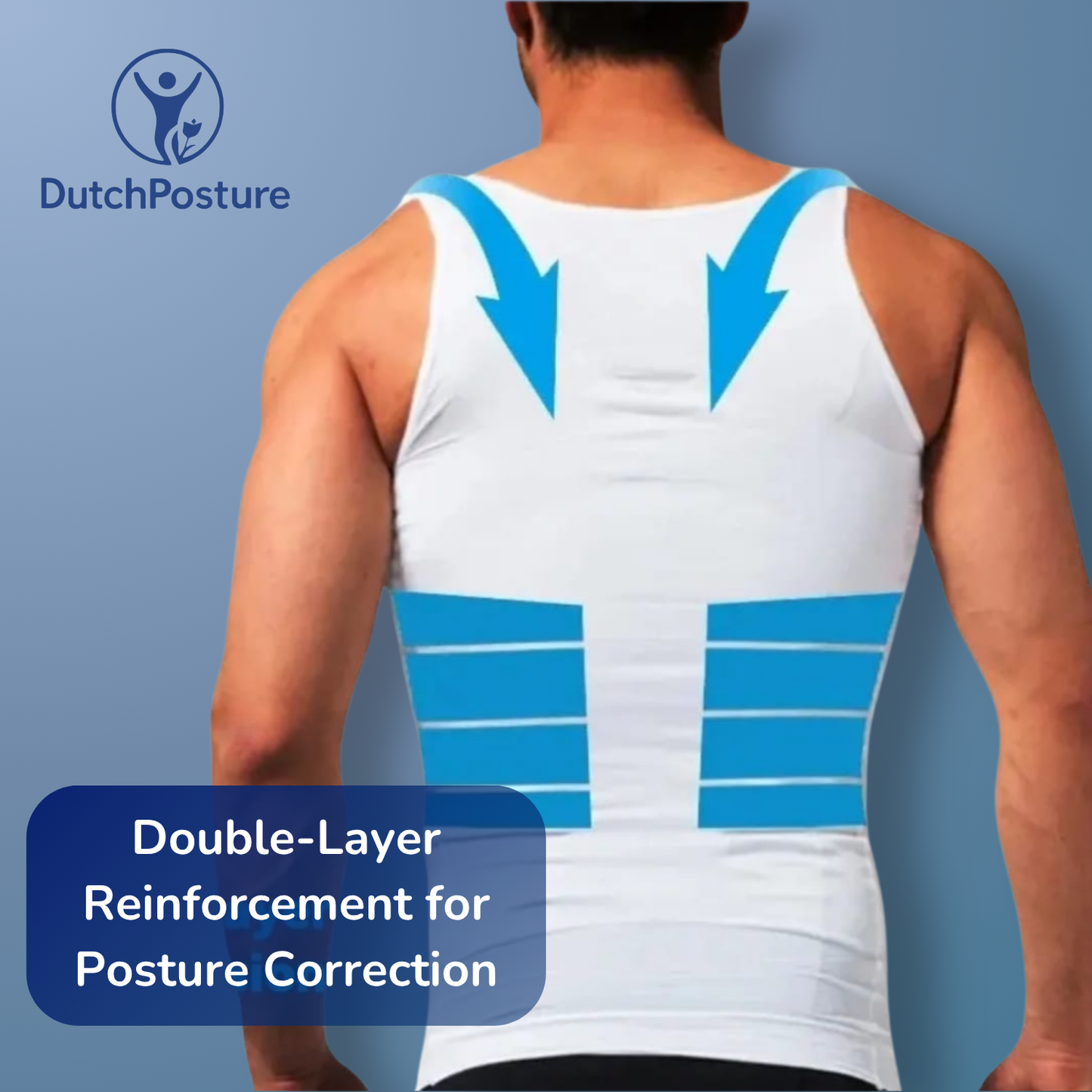 PerfectPosture - Correction UnderShirt - Slim and Straight Posture - Men