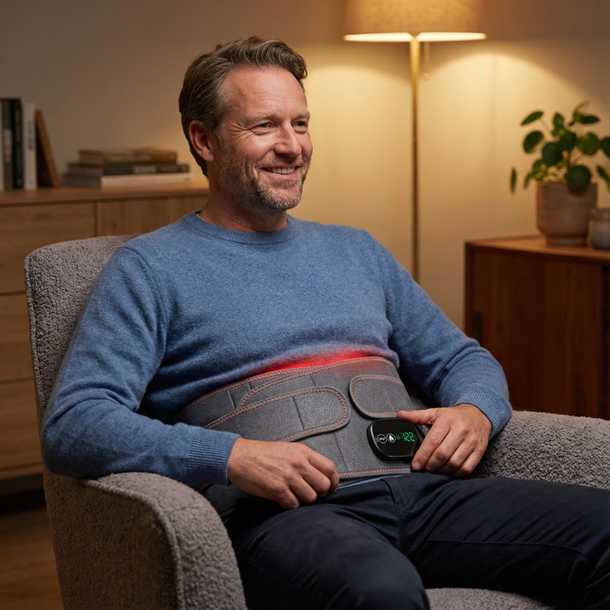 dutchposture.com Komfortabel infrarød varmeomslag til naturlig lindring af rygsmerter, ideel for dem, der søger løsninger mod diskusprolaps og ubehag i lænden.