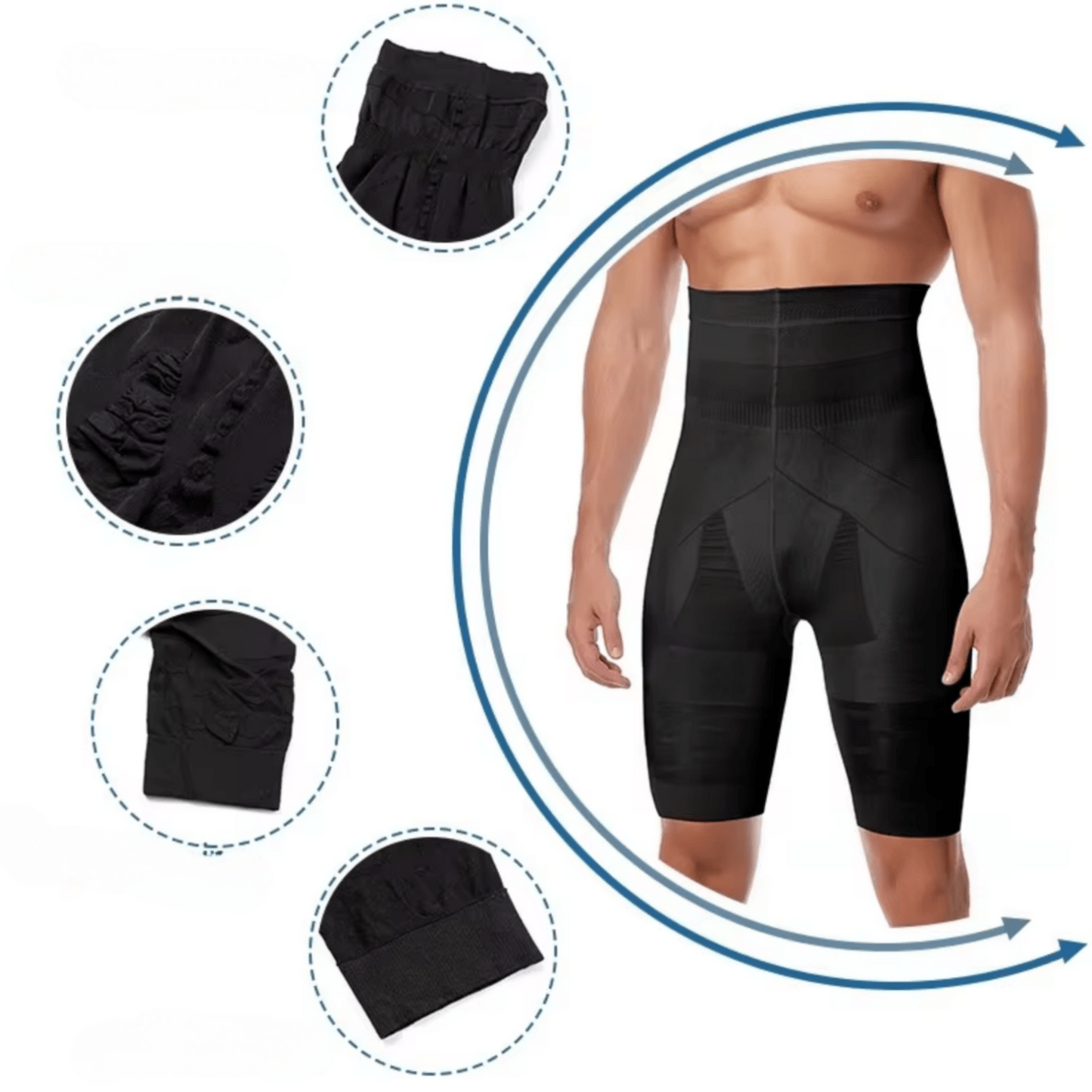 PerfectPosture – Kompressionshose – Oberschenkel- & Rumpfstütze – Herren