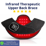 Feel the tension melt away between your shoulder blades.
Deep infrared warmth targets stiff muscles and supports your upper back and neck — exactly where you need it most.