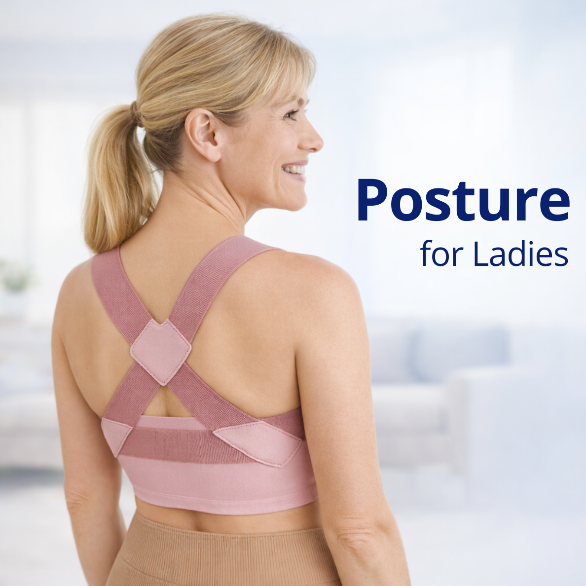 Women’s posture corrector brace for back and shoulder support, designed to improve posture and reduce upper back strain