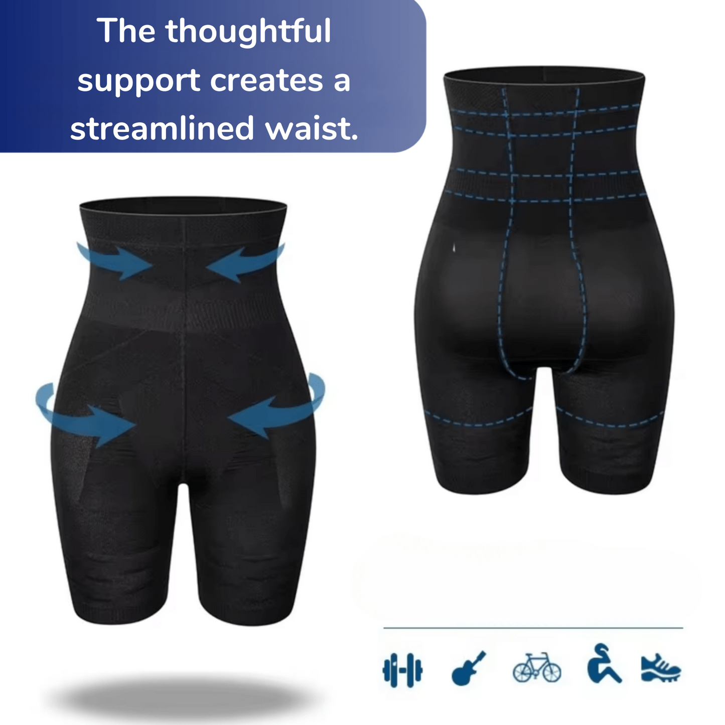 PerfectPosture – Kompressionshose – Oberschenkel- & Rumpfstütze – Herren
