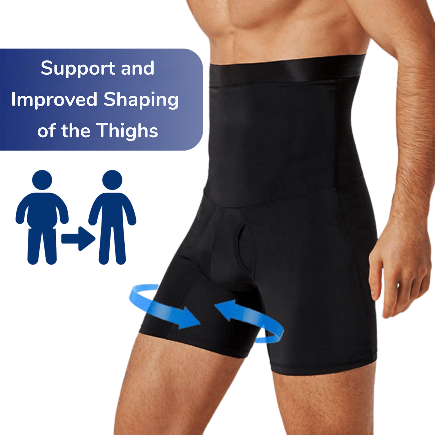 PerfectPosture – Kompressionshose – Oberschenkel- & Rumpfstütze – Herren