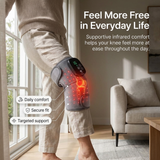 The Infrared Knee Brace combines gentle therapeutic warmth with a secure, adjustable fit to support knee mobility and help you stay comfortable throughout the day.