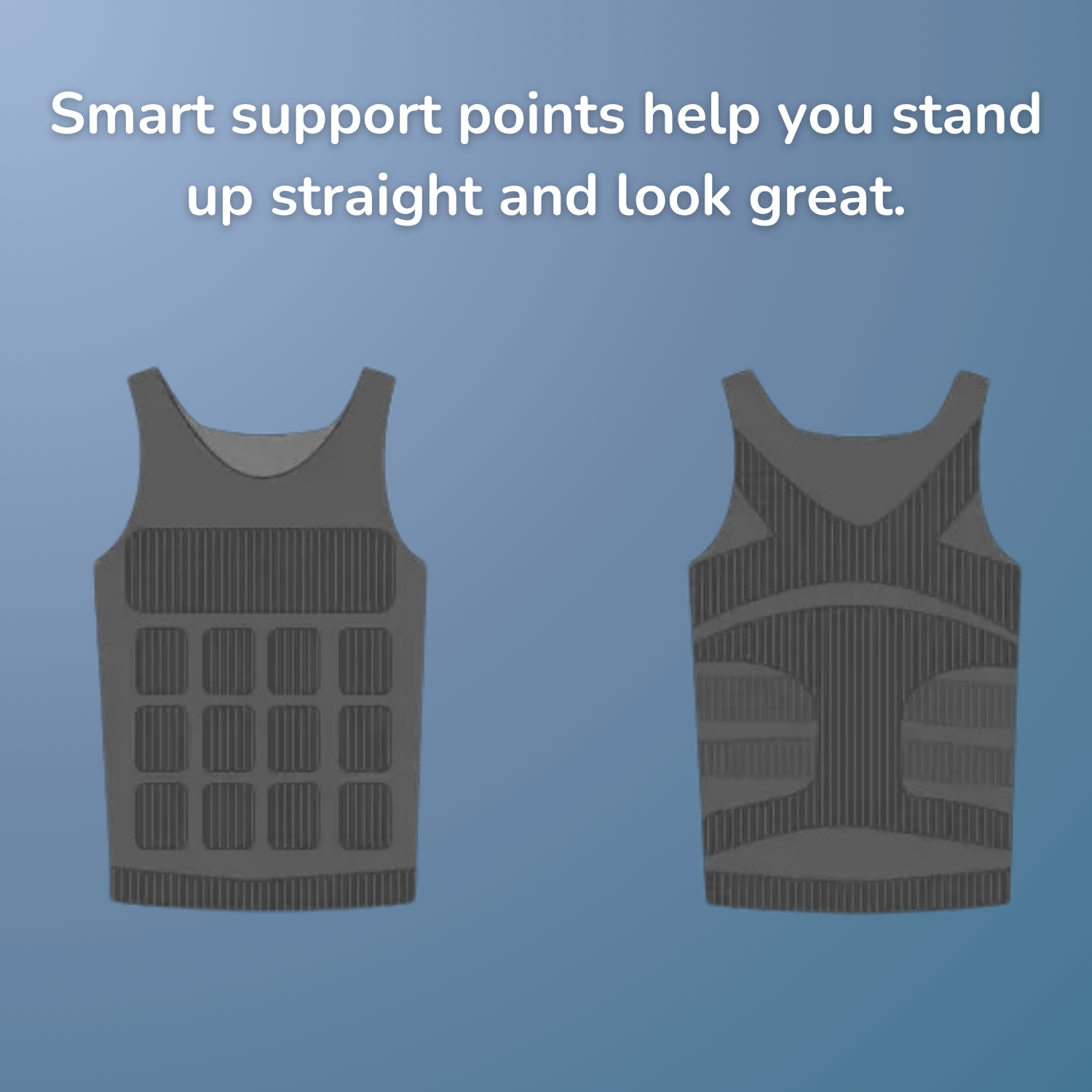 posture undershirt for a better posture without belts and straps. dutchposture dutch postureg
