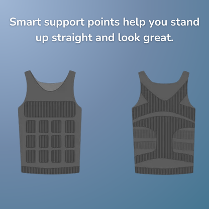 posture undershirt for a better posture without belts and straps. dutchposture dutch postureg
