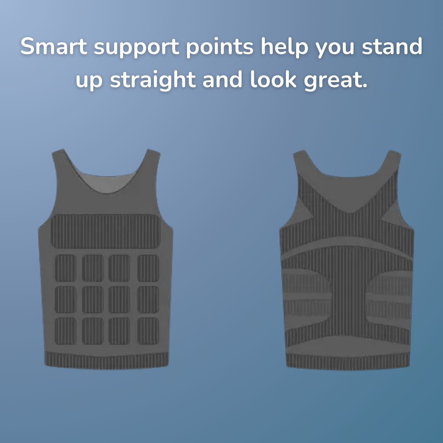 PerfectPosture - Korjaava Aluspaita - Hoikka ja Suora Ryhti - Miehet