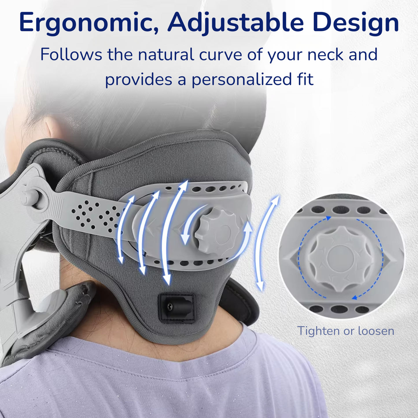 Neck Stretch with Heating
Controlled stretching gives your cervical vertebrae more space and relieves pressure on painful nerves. DP