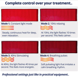 DutchPosture infrared wellness mat with far infrared heat technology. Ideal for relaxation, recovery routine and muscle comfort at home. redlight infrared 