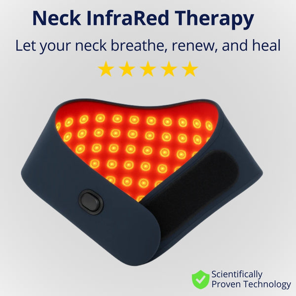 Infrared neck brace for neck pain and stiffness. Discover DutchPosture’s heated neck support with deep infrared warmth for tense muscles and shoulder discomfort. Dutch Posture comfort and daily support.