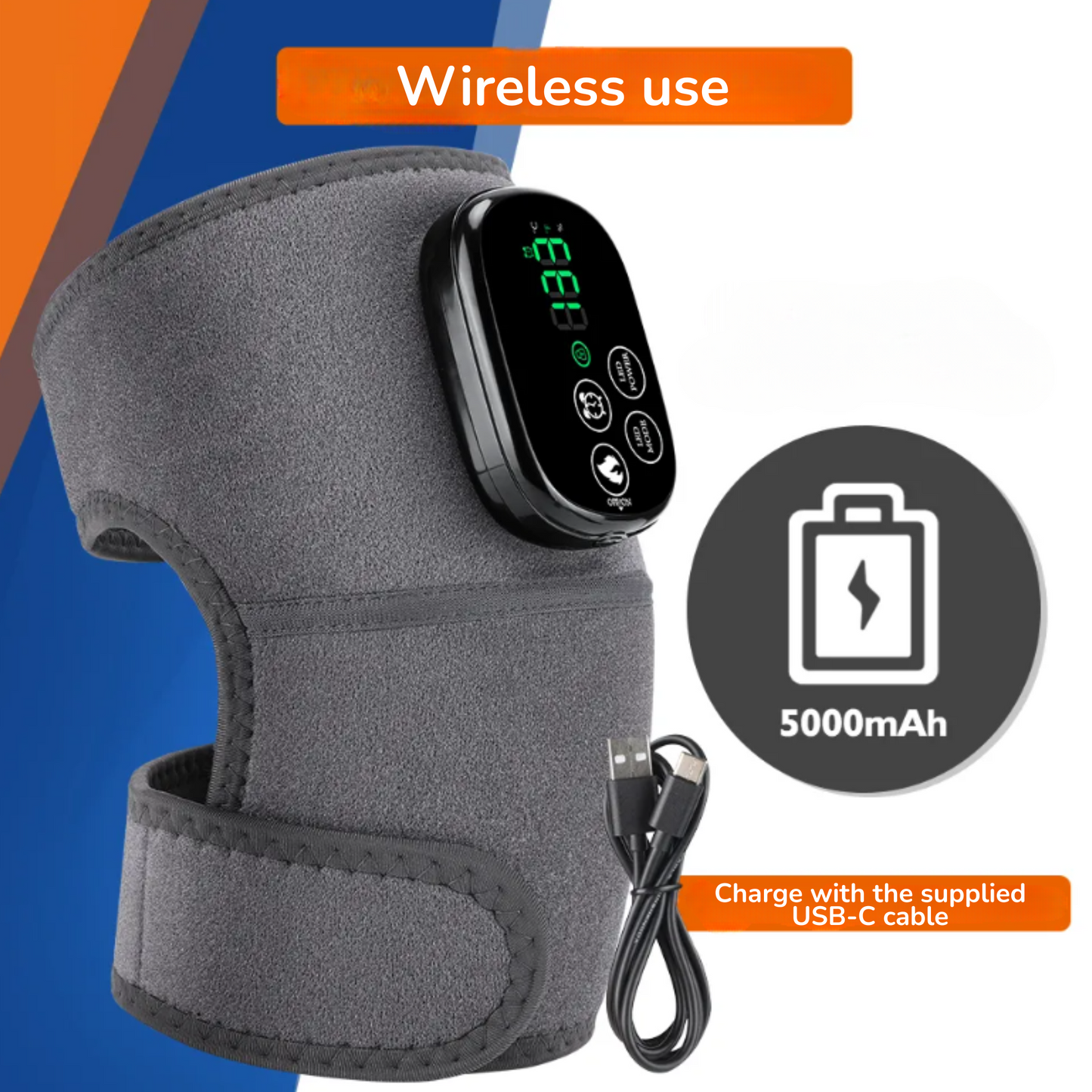InfraRed Heating Brace - Knee - InfraRed & Massage
