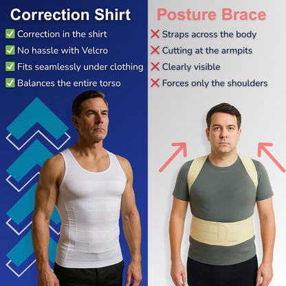 PerfectPosture - Korjaava Aluspaita - Hoikka ja Suora Ryhti - Miehet