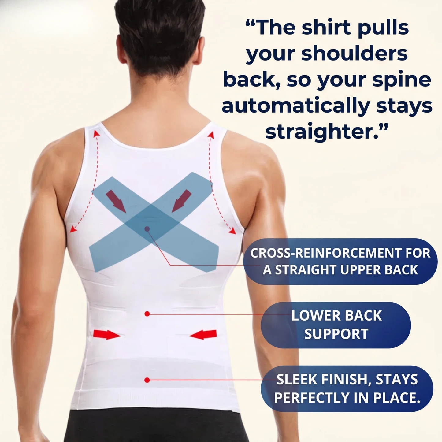 PerfectPosture - Korrektur-Unterhemd - Schlanke und gerade Haltung - Herren