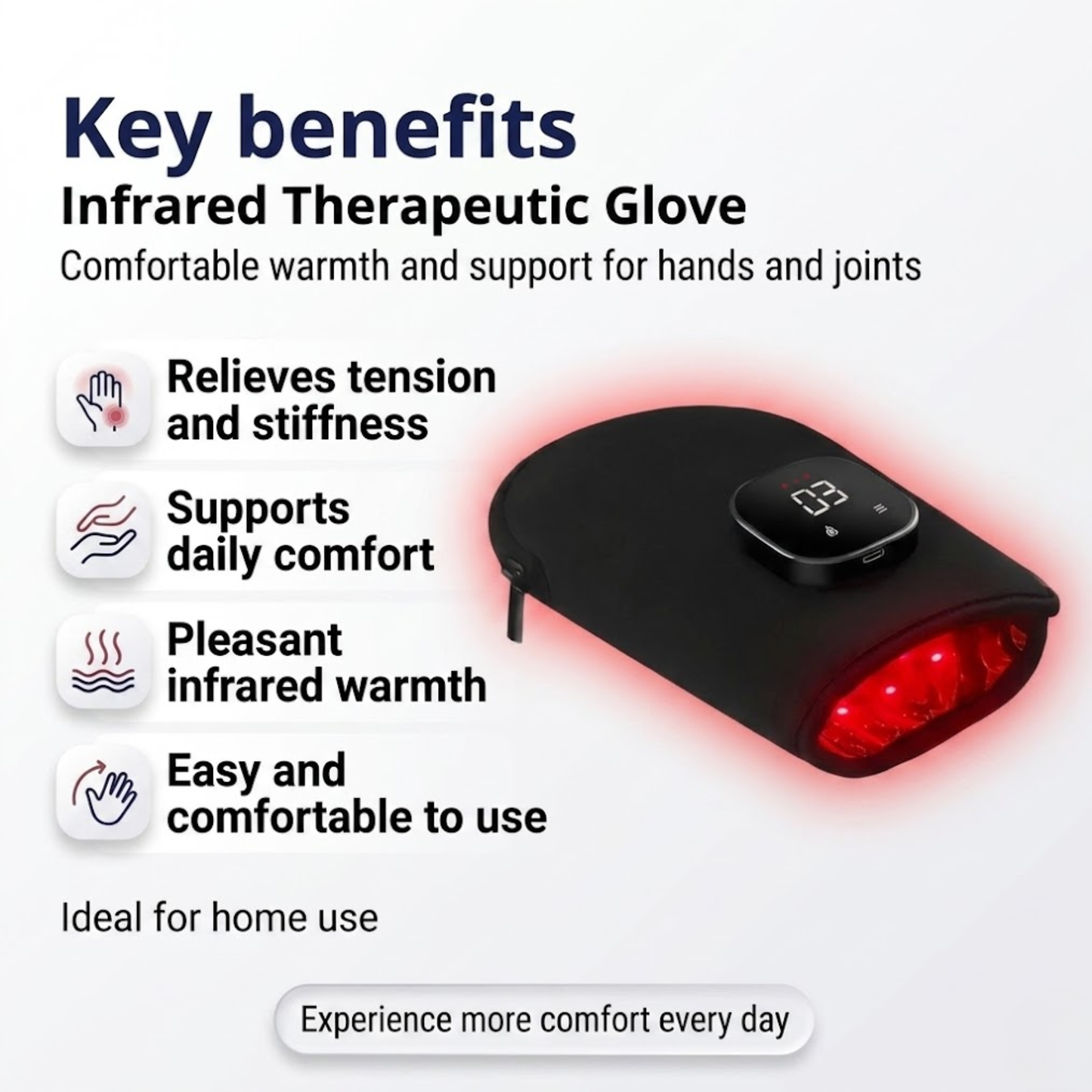 InfraRed Therapeutic Gloves – Relieve Painful Hands