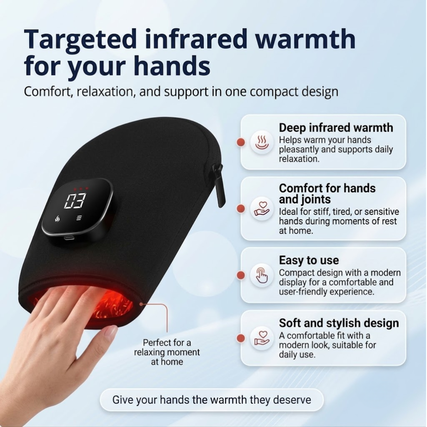 InfraRed Therapeutic Gloves – Relieve Painful Hands