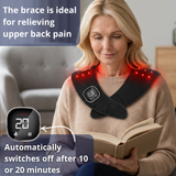 This infrared brace delivers soothing heat between the shoulder blades to help your upper back relax and reset.