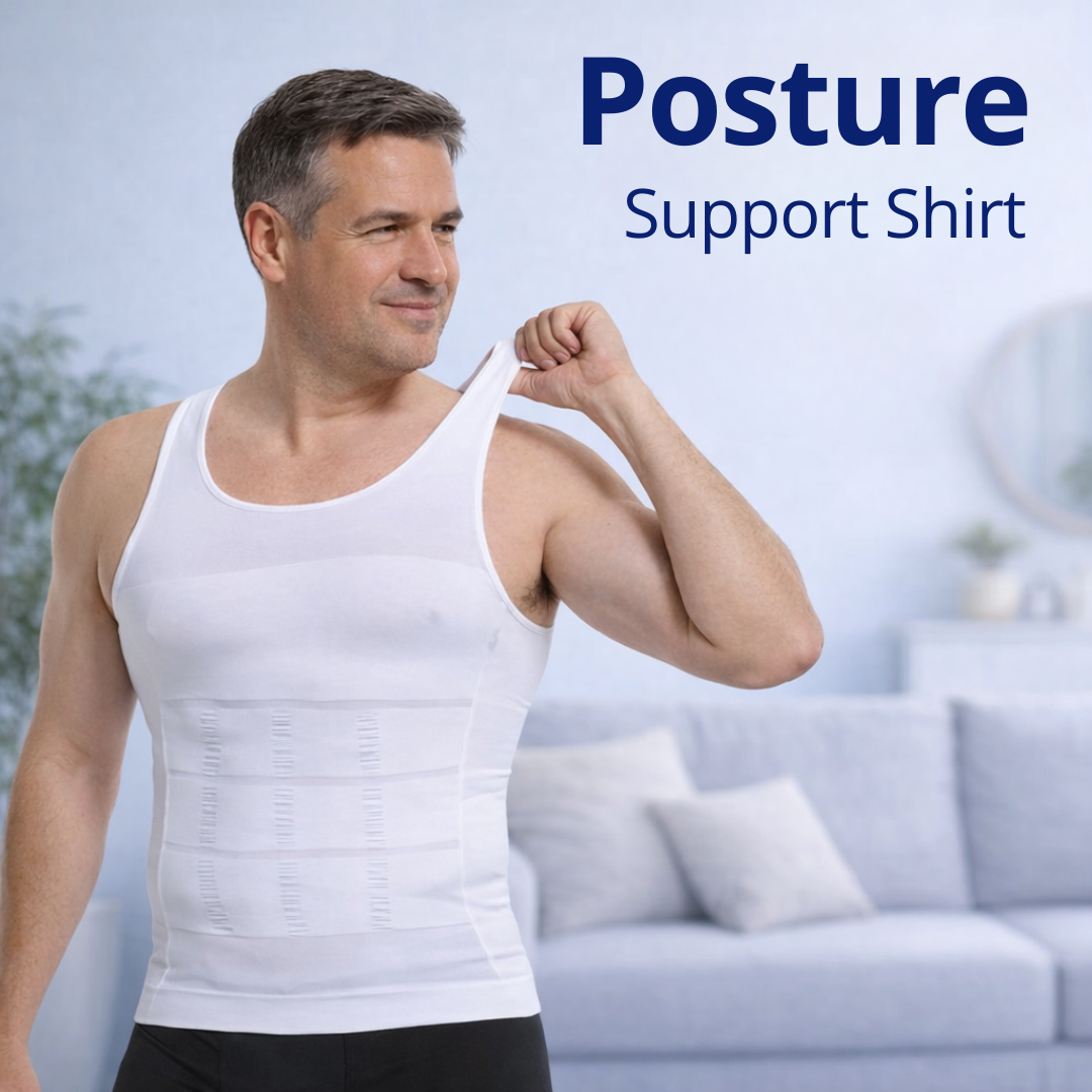 PerfectPosture - Korjaava Aluspaita - Hoikka ja Suora Ryhti - Miehet