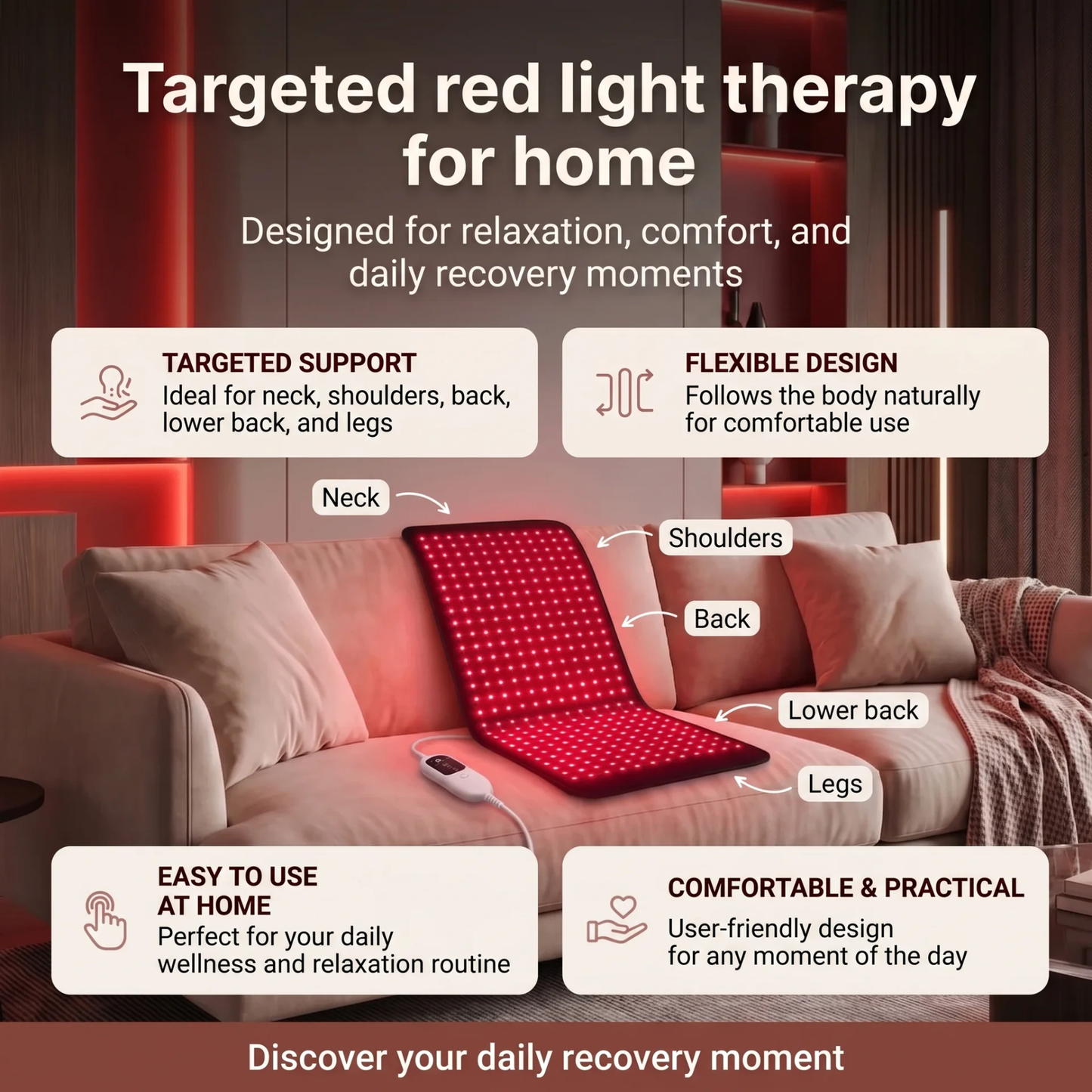 Infrared Therapy Mat - 80x30cm - Recovery & Relaxation