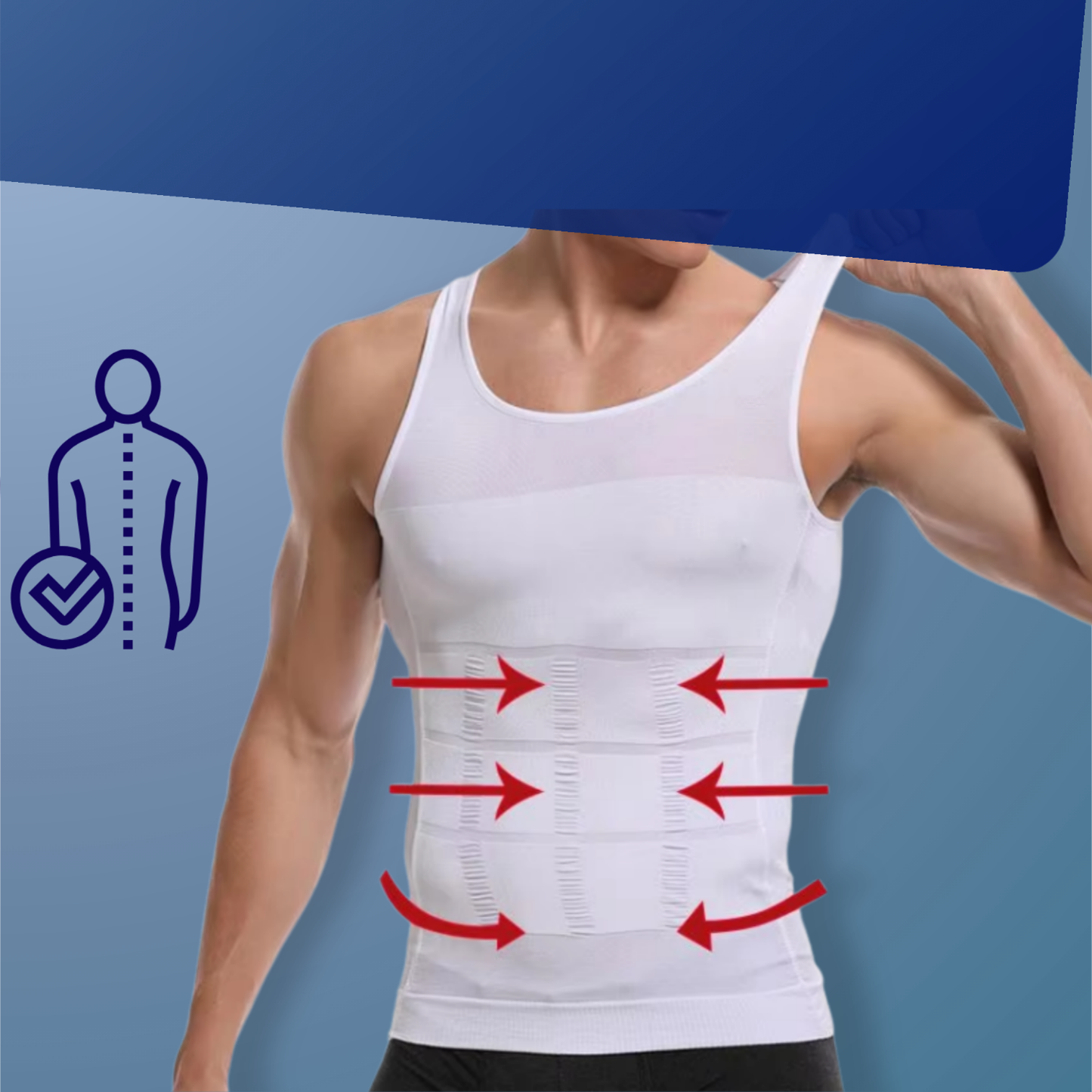 PerfectPosture - Correction UnderShirt - Slim and Straight Posture - Men DP