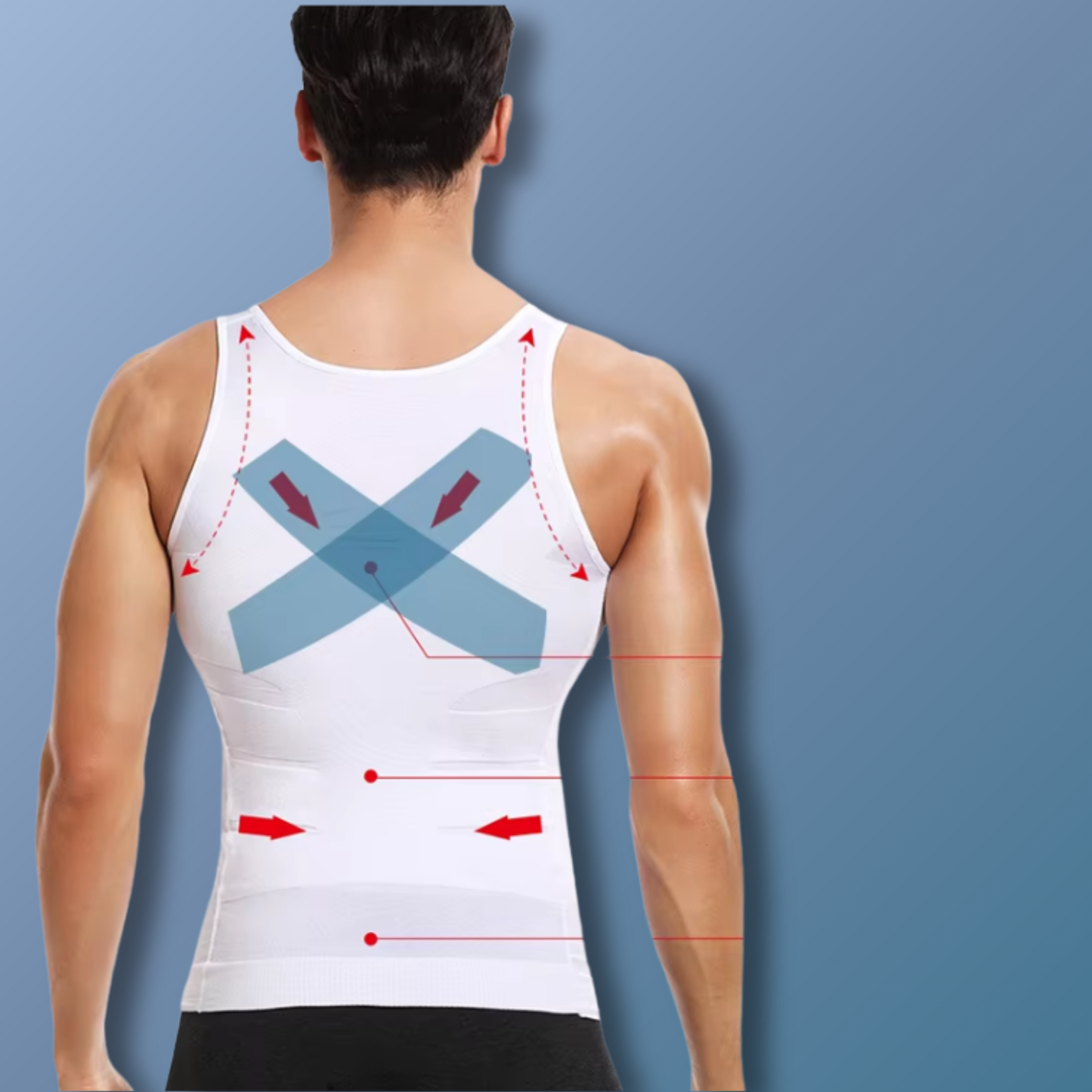PerfectPosture - Correction UnderShirt - Slim and Straight Posture - Men DP