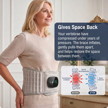 Lower Back Decompression Belt + InfraRed Heating & Massage