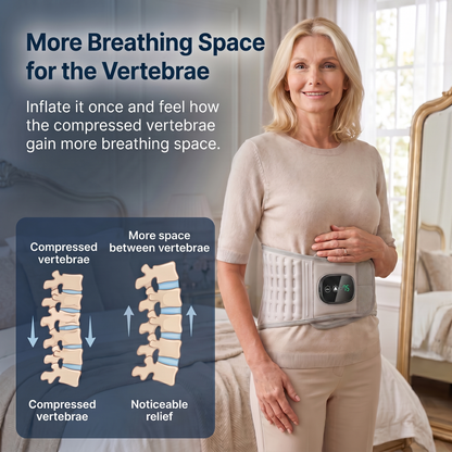 Lower Back Decompression Belt + InfraRed Heating & Massage