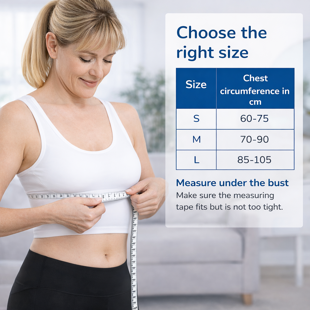 Discreet posture corrector for women worn under clothing for daily posture improvement and back support in different sizes